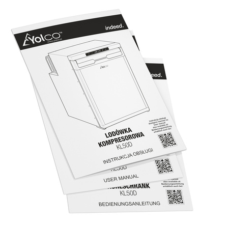 Yolco KL50D Einbau-Kompressorkühlschrank 44 l - Dual-Zone mit Gefrierfach, 12/24 V, Bluetooth, für Wohnmobil