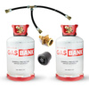 2 x GasBank LS DUO 11 kg OPD gasflasche mit ACME-Befüllset