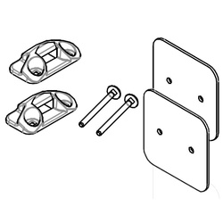 BR-SYSTEMS Montageset oben Grau für Fahrradträger 2 Stück