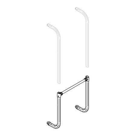 Tragrahmen-Querstrebe und unterer Tragarm Thule Elite G2 / Esse4, Satz links und rechts