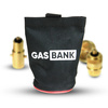 GasBank Etui für LPG-Tankadapter, 14 x Ø 7 cm - für 1 DIN- oder 3 M10-Adapter, schwarz