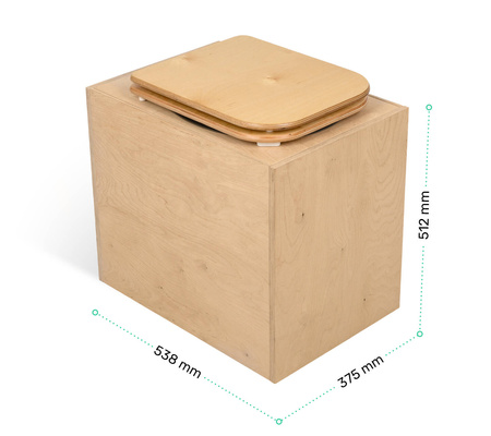 TROBOLO TeraBlœm Plus - Trenntoilette aus Holz als Bausatz mit 22 l Volumen