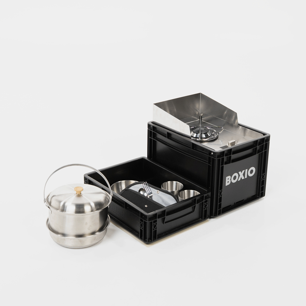 Set BOXIO COOK MAX+ mit Kocher und Geschirr