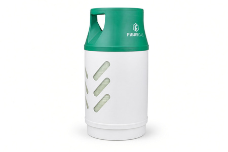FibreGas 24,5 l (10 kg) Verbundgasflasche mit G.12-Ventil – sichtbarer Füllstand