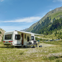 Thule Omnistor 1200 Sackmarkise 3,75 x 2,50 m für die Kederschiene am Wohnwagen - weiß, Modell 307266