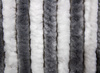 Carbest Chenille Türvorhang 56 x 205 cm, weiß/grau - für Wohnwagen- und Wohnmobiltüren, gegen Insekten und Zugluft