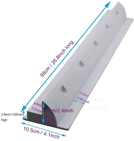 2Stück.- Montagehalterungen 680mm WHITE für Solarpaneele für Wohnmobile, Yachten, Boote und Wohnwagen