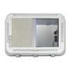 ExtraVENT 100 - Dachhaube 96 x 65,5 cm für Wohnmobil und Caravan, Doppelkuppel, LED, Plissee-Verdunkelung und Fliegenschutz, Dach 25-60 mm
