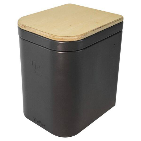 Trelino Origin L Trenntoilette Komposttoilette Anthrazit mit Holzdeckel, 10 l / 10 l, ohne Wasser und Chemie