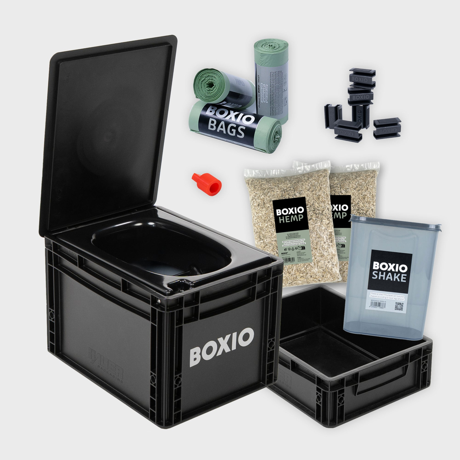 BOXIO TOILET MAX+ Set mit Sitzerhöhung SOLO UP