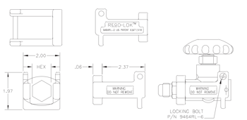 RegO CGA580RL - 3/8" M.NPT X CGA 580 - Zur Verwendung mit 9464RL-3