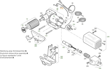 Kabelspindelbaugruppe B für Mover TE/H TE/SE R/H SE R/TE R/H TE R/TE R4/SE/H SE