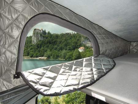 Carbest Balgisolierung für das Aufstelldach Pössl Campster ab 2016, silber, mit Fensteröffnungen