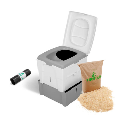 TROBOLO WandaGO Starterset - Trenntoilette, Einstreu 25 l und Inlays 6,5 l