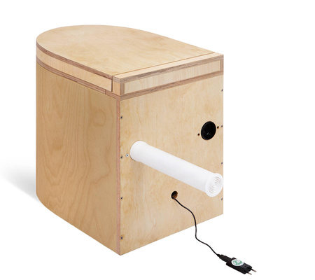 TROBOLO LunaBlœm - vorgeölte Trenntoilette aus Holz mit runder Front