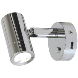 Aufbauspot Mini Tube D4, Power LED, mit Schalter, chrom