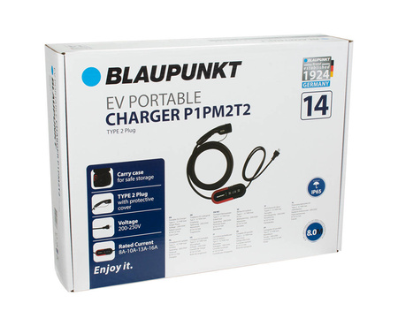 Blaupunkt Einphasiges tragbares Ladegerät für Elektroautos - Typ 2 Stecker