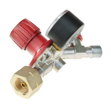 GOK Gasdruckregler 3/8'' mit Manometer und SBS, 1 bis 4 bar, Linksgewinde - 14kg/Stunde