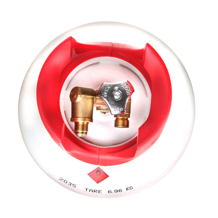 GasBank LS DUO 11 kg LPG-Flasche aus Leichtstahl mit DUO-Ventil und OPD 80 %