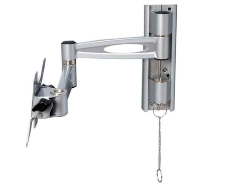 Carbest Simon Luxus XL 493970 TV-Halterung - Doppelarm 650 mm, silber, VESA 50/75/100, Bildschirme 13-30 Zoll, bis 10 kg