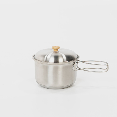 BOXIO COOKWARE - Camping-Topfset aus Edelstahl, 2 Töpfe, Pfanne und Wasserkessel