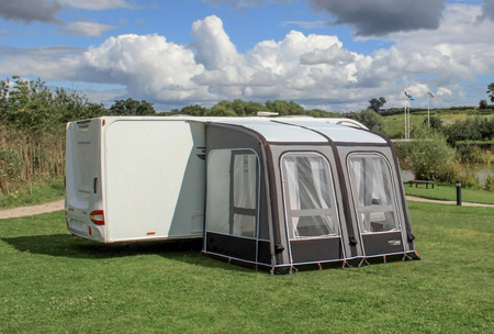 CAMPTECH Opal Air 390 Luft-Teilzelt für Reisemobile und Wohnwagen mit Hubdach - Breite 390 cm, Anbauhöhe 265-280 cm, Camptex All Season, 28,1 kg