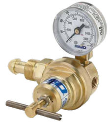 REGO LCR350A580 Tieftemperatur-Flüssigkeitsflaschenregler mit CGA-Anschluss und Manometer