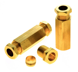 Kupplung aus Kupfer - Ø10 / Ø10