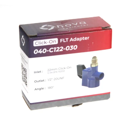 Adapter für Gabelstapler-Gasflaschen 22 mm Click-On auf 1/2"-20UNF