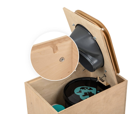 TROBOLO TeraBlœm Plus - Trenntoilette aus Holz als Bausatz mit 22 l Volumen