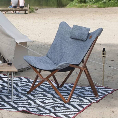 Bo-Camp klappbarer Campingstuhl L Grau Urban Outdoor - Bloomsbury - Oxford Polyester