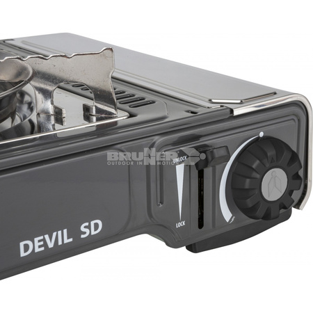 Brunner Devil SD NG Kartuschen-Gaskocher - 1 Flamme 2,2 kW, Zündsicherung, Piezozündung, Koffer
