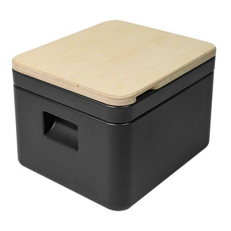 Trelino Origin S Trenntoilette Komposttoilette Anthrazit mit Holzdeckel, 3,5 l / 6 l, ohne Wasser und Chemie