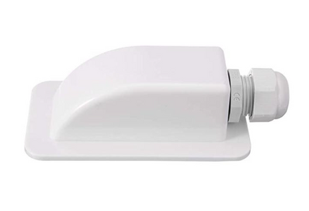 Weißer Dachadapter für 1 Kabel / Solarkabel