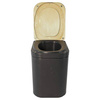 Trelino Origin L Trenntoilette Komposttoilette Anthrazit mit Holzdeckel, 10 l / 10 l, ohne Wasser und Chemie