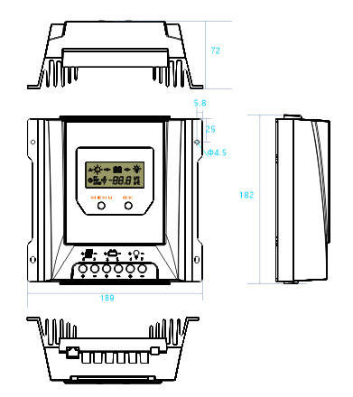 Laderegler für Photovoltaikmodule 30A Bluetooth Lumiax MPPT 12V-24V