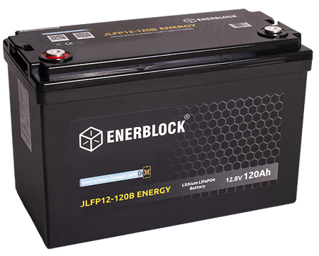120AH LITHIUM LiFePO4 ENERBLOCK 12.8V Akku mit Heizmatte