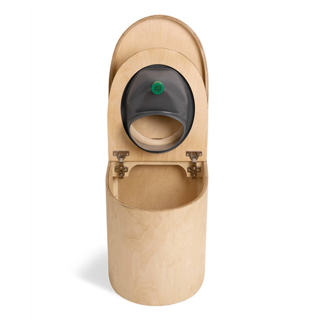 TROBOLO TinyBloem – stationäre Komposttoilette aus Holz, geölt