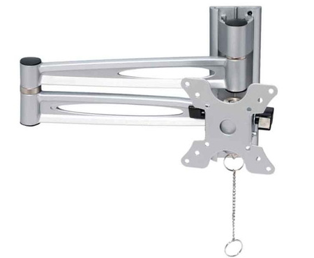 Carbest Simon Luxus 493960 TV-Halterung - Doppelarm 430 mm, silber, VESA 50/75/100, Bildschirme 15-20 Zoll, bis 10 kg