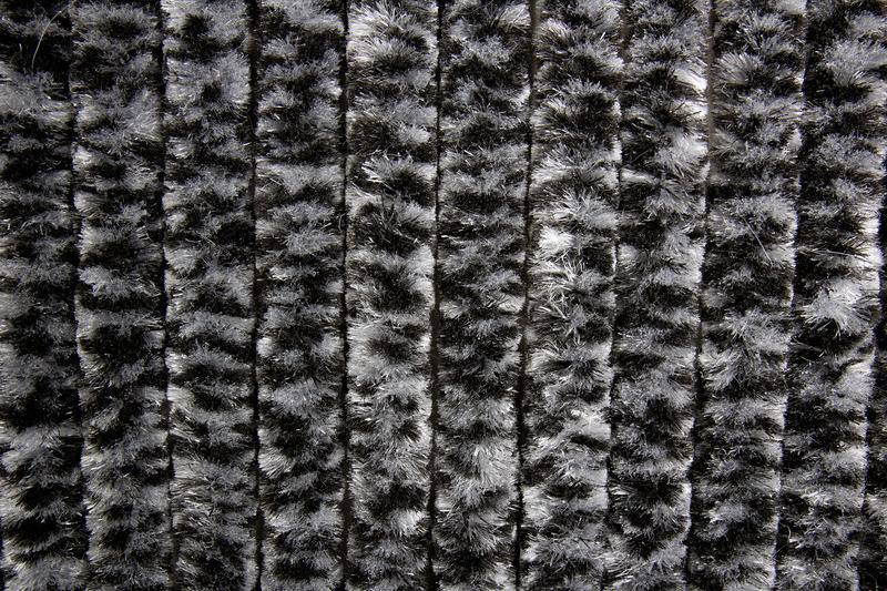 Carbest Chenille Türvorhang 56 x 185 cm schwarz/grau