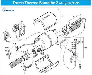 Truma Therme Bedienteil mit Kabel, 6m, schwarz