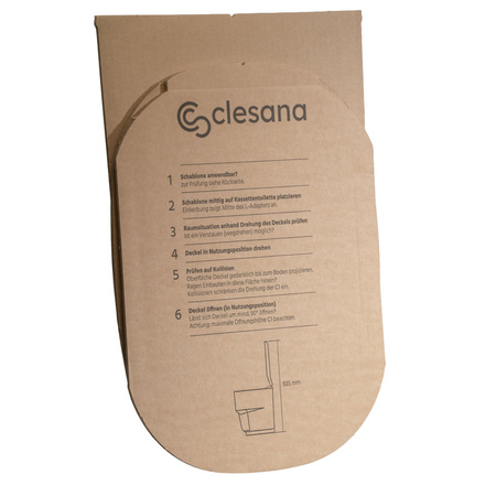 Clesana Toilettenmatte Braun Karton 35x35 cm