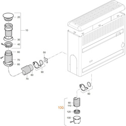 Komplettes Saugrohr für S2200-Vertäfelung/Schornstein