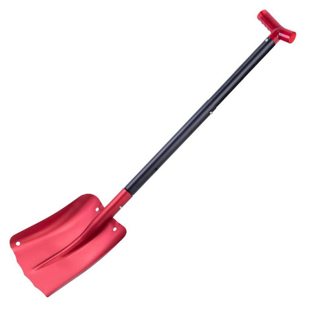 Brunner Arlo 0203012N Spaten - dreiteilige Allzweckschaufel aus Aluminium, 95 cm, mit Aufbewahrungstasche, rot