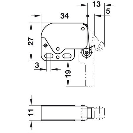 Federschnapp-Verschluss Mini-Latch
