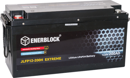 120AH LITHIUM LiFePO4 ENERBLOCK 12.8V Akku mit Heizmatte