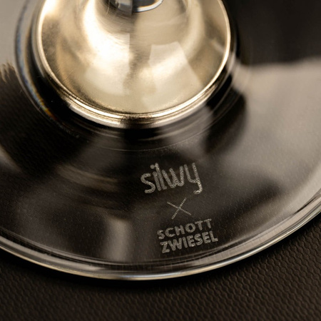 silwy Magnet-Kristallgläser WEIN - 2er-Set mit Metall-Nano-Gel-Pads, für Wohnmobil und Boot