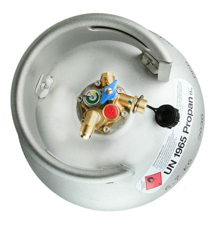 Alugas TravelMate 27,2 l (11 kg) Tankflasche aus Aluminium - mit Multiventil und 80-%-Füllstopp, für Wohnmobil