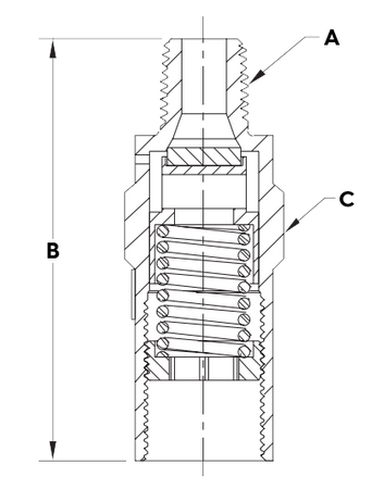 RegO PRV9432-022 Überdruckventil für Gas- und Kryoanlagen 1/4" 22 PSI