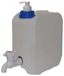 Außenwaschbecken - 5 l Kanister mit Wasserhahn und Seifenspender